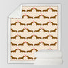 Image of Dachshund Lover Sherpa Fleece Blanket Cartoon Plush Throw for Kid Adult Thin Quilt