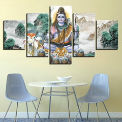 Hindu God Lord Shiva Religious Wall Art Decor Canvas Printing