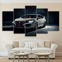 Honda Civic Type R Coupe Car Wall Art Decor Canvas Printing