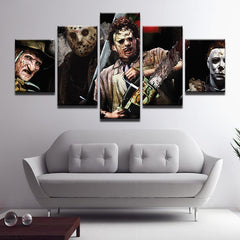 Horror Movie Characters Freddie Jason Michael Myers Wall Art Decor Canvas Printing