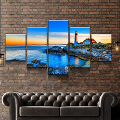 Lighthouse in the Distance Wall Art Decor Canvas Printing