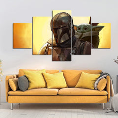 Mandalorian Star Wars Movie Wall Art Decor Canvas Printing