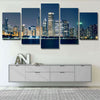 Image of Night View Chicago Skyline Wall Art Decor Canvas Printing