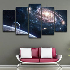 Outer Space Galaxy Planet Landscape Wall Art Decor Canvas Printing