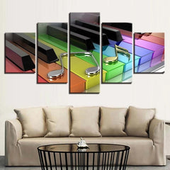 Piano Keys Music Colorful Wall Art Decor Canvas Printing