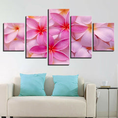 Pink Frangipani Flower Wall Art Decor Canvas Printing