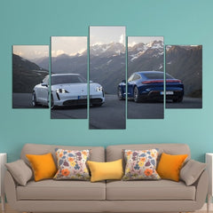 Porsche Taycan Supercar Wall Art Decor Canvas Printing