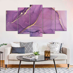 Purple Marble abstract Wall Art Decor Canvas Printing