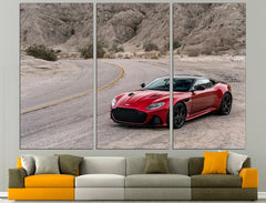 Red Aston Martin Car Wall Art Decor Canvas Printing