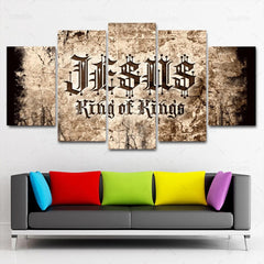 Rustic Jesus King of Kings Christian Wall Art Decor Canvas Printing