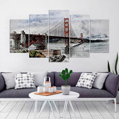 San Francisco Golden Gate Bridge Wall Art Decor Canvas Printing