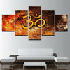 Image of Spiritual OM Symbol The Sacred Sound Wall Art Decor Canvas Printing