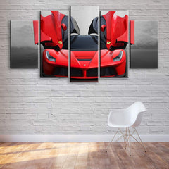 Sports Red Super Car Wall Art Decor Canvas Printing