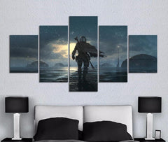 Star Wars Mandalorian Wall Art Decor Canvas Printing