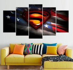 Superman Logo Wall Art Decor Canvas Printing