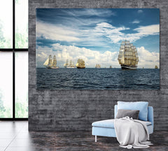 The Sailboats on Ocean Wall Art Canvas Printing Decor-1Panel
