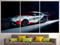 Toyota Supra Car Racing Wall Art Decor Canvas Printing