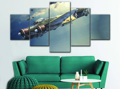 Vintage Airplane Aircraft Bomber Wall Art Decor Canvas Printing