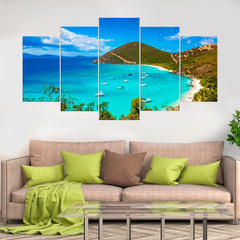 Virgin Islands Caribbean Seascape Wall Art Decor Canvas Printing