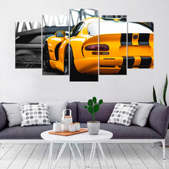 Yellow Automobile Super Car Wall Art Decor Canvas Printing