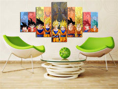 Dragon Ball Z Goku Evolution Wall Art Canvas Print Decor