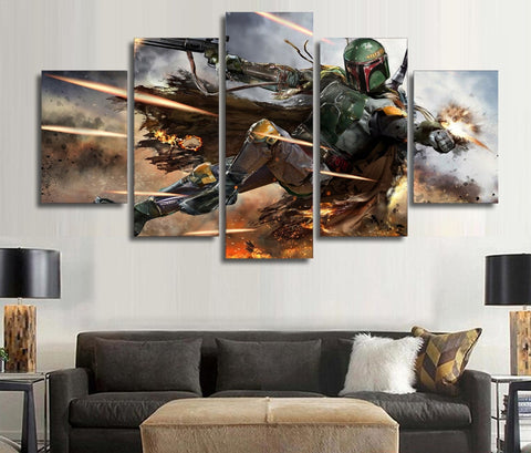 Star Wars Warrior Boba Fett Wall Art Decor - CozyArtDecor