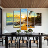Image of Sunset Beach Seascape Wall Art Decor - CozyArtDecor