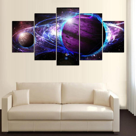 Purple Planets Landscape Wall Decor Art - CozyArtDecor