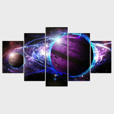 Purple Planets Landscape Wall Decor Art - CozyArtDecor