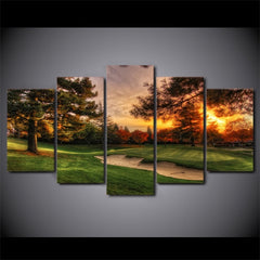 Golf Course Sunset Wall Art Decor - CozyArtDecor
