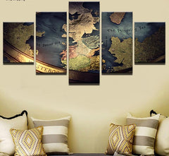 Game Of Thrones Vintage Map Wall Art Decor - CozyArtDecor