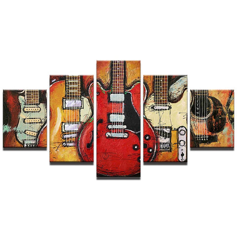 Abstract Classic Guitar Wall Art Canvas Print Decor - CozyArtDecor