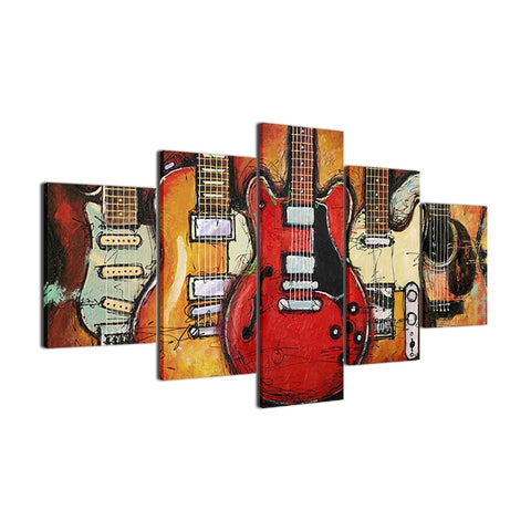 Abstract Classic Guitar Wall Art Canvas Print Decor - CozyArtDecor