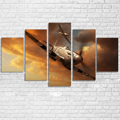 Spitfire Aircraft Fight Wall Decor Art
