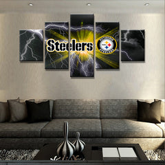 Pittsburgh Steelers Sports Abstract Wall Art Canvas Decor - CozyArtDecor