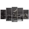 Image of New York Brooklyn Bridge Night View Wall Art Decor - CozyArtDecor