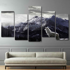 Wolf in Snow Mountain Home Decor Printing Wall art - CozyArtDecor