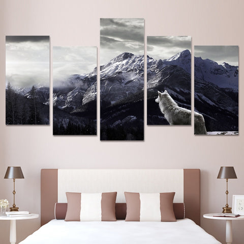 Wolf in Snow Mountain Home Decor Printing Wall art - CozyArtDecor