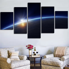 Earth Planet Milky Way Space Wall Decor Art