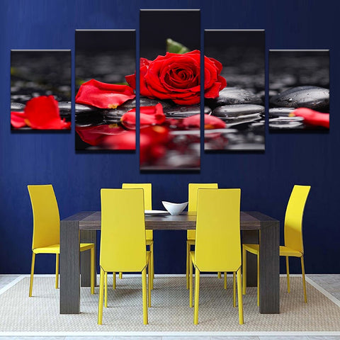 Romantic Red Rose Flowers Wall Art Decor - CozyArtDecor