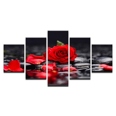 Romantic Red Rose Flowers Wall Art Decor - CozyArtDecor