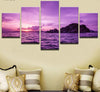 Image of Purple Sunset Seascape Wall Decor Art - CozyArtDecor