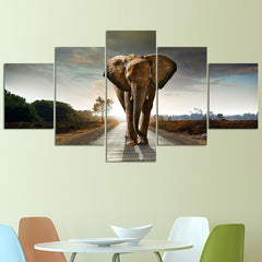 Africa Elephant Wall Art Canvas Print Decor