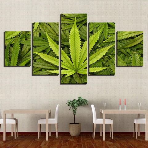 Abstract Green Leaves Life Wall Decor Art - CozyArtDecor