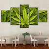 Image of Abstract Green Leaves Life Wall Decor Art - CozyArtDecor
