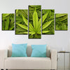 Image of Abstract Green Leaves Life Wall Decor Art - CozyArtDecor