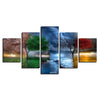Image of 4 Season Trees Abstract Landscape Wall Art Decor - CozyArtDecor