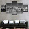 Image of Black White Brooklyn Bridge NY Wall Art Decor Canvas Prints - CozyArtDecor
