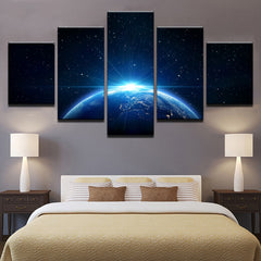 Universe Earth Planet Blue Light Wall Decor Art - CozyArtDecor