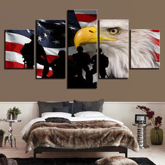 Eagle American Soldiers Wall Art Decor - CozyArtDecor